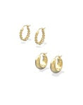 GABRIELLA SET OF HUGGIE EARRINGS